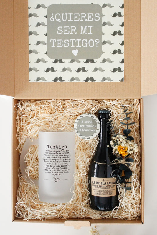 KIT CERVEZA ¿QUIERES SER MI TESTIGO? - Be Love