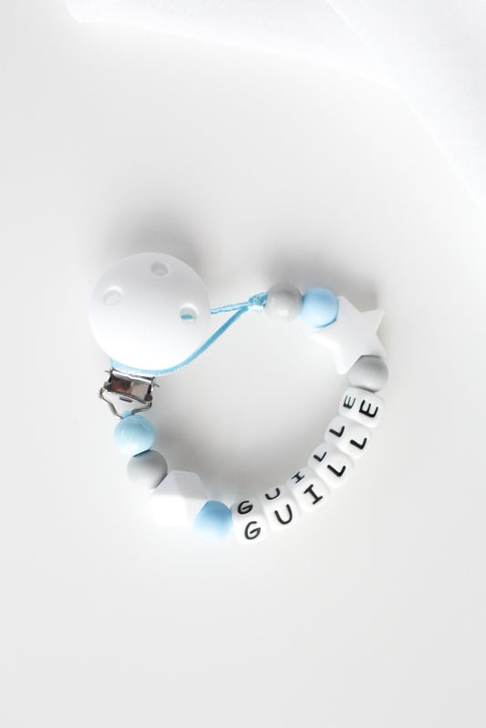 Chupetero PERSONALIZADO de Silicona BABY CELESTE - Mi Pipo