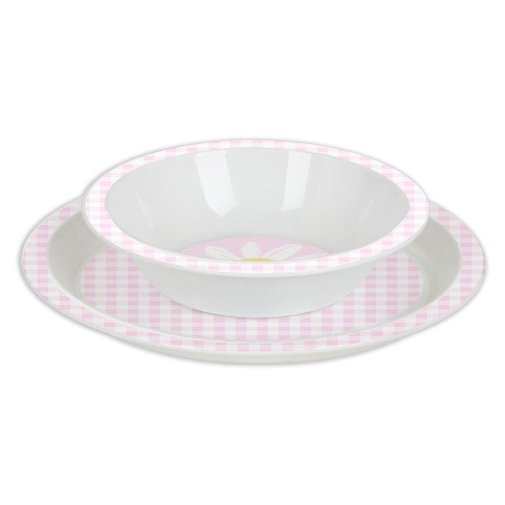 Set Platos y Cubiertos FLORES Preescolar - Safta