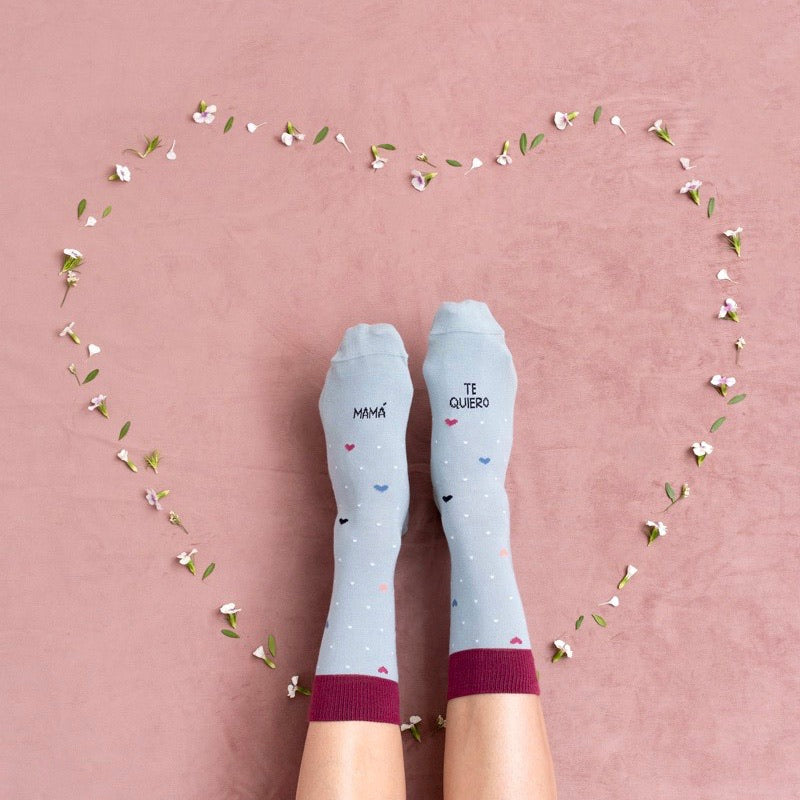 Calcetines MAMÁ, TE QUIERO Corazones - UO*
