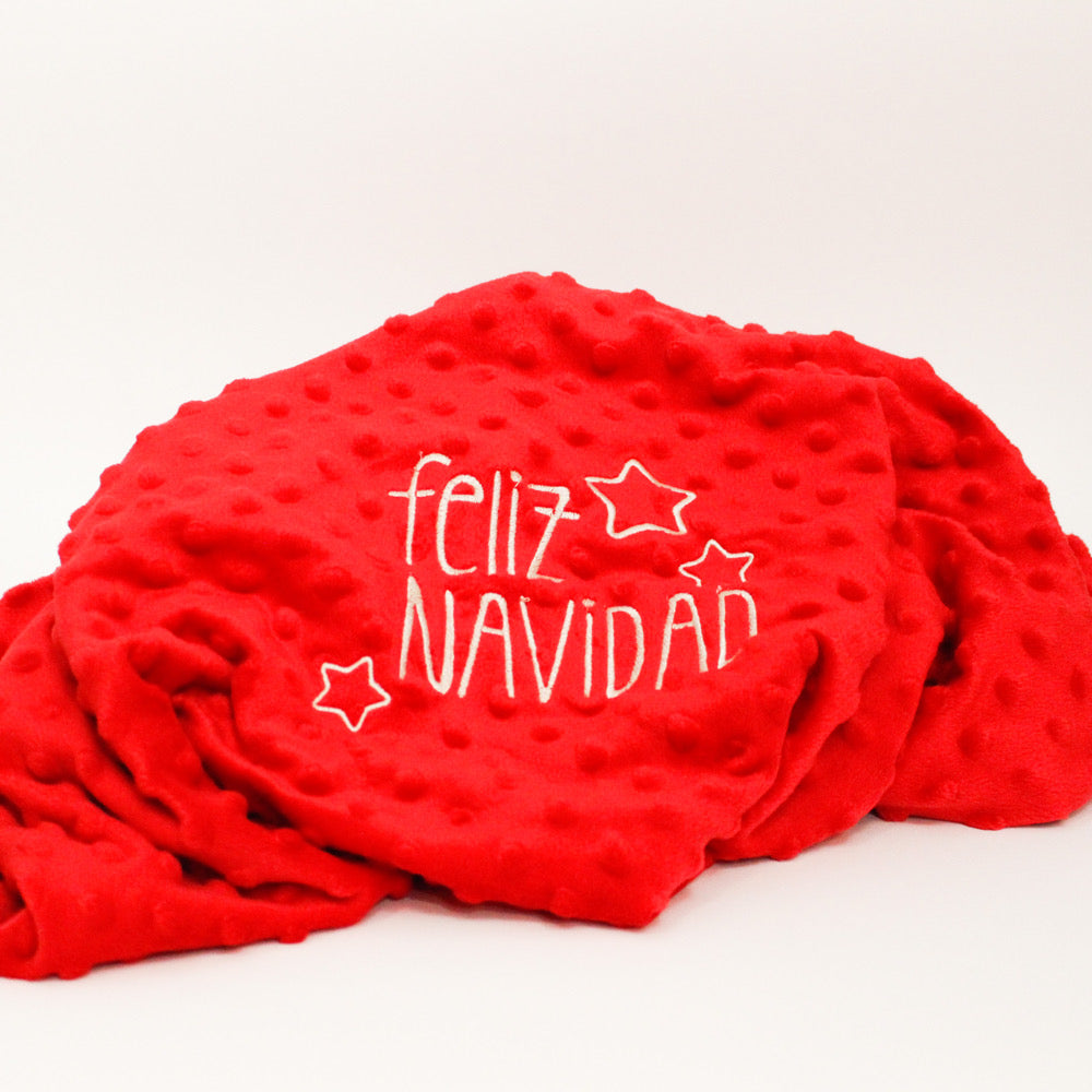 Manta Clásica FELIZ NAVIDAD Roja - Mi Pipo