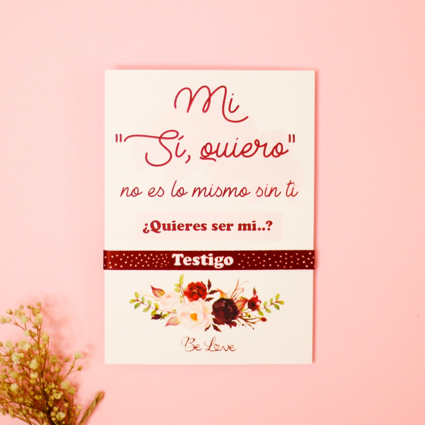 PULSERA +POSTAL “TESTIGO” - Be Love