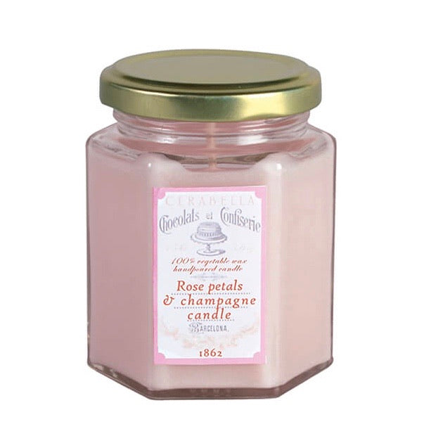 Vela Perfumada ROSE PETALS & CHAMPAGNE 100gr - CERABELLA