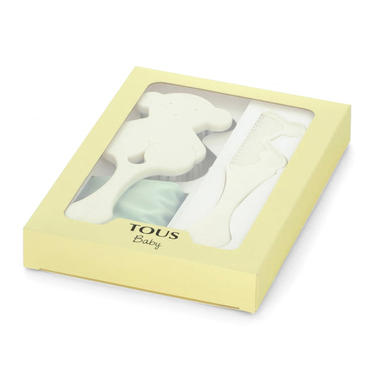 Set Cepillo y Peine BEAUTY Blanco - Tous Baby