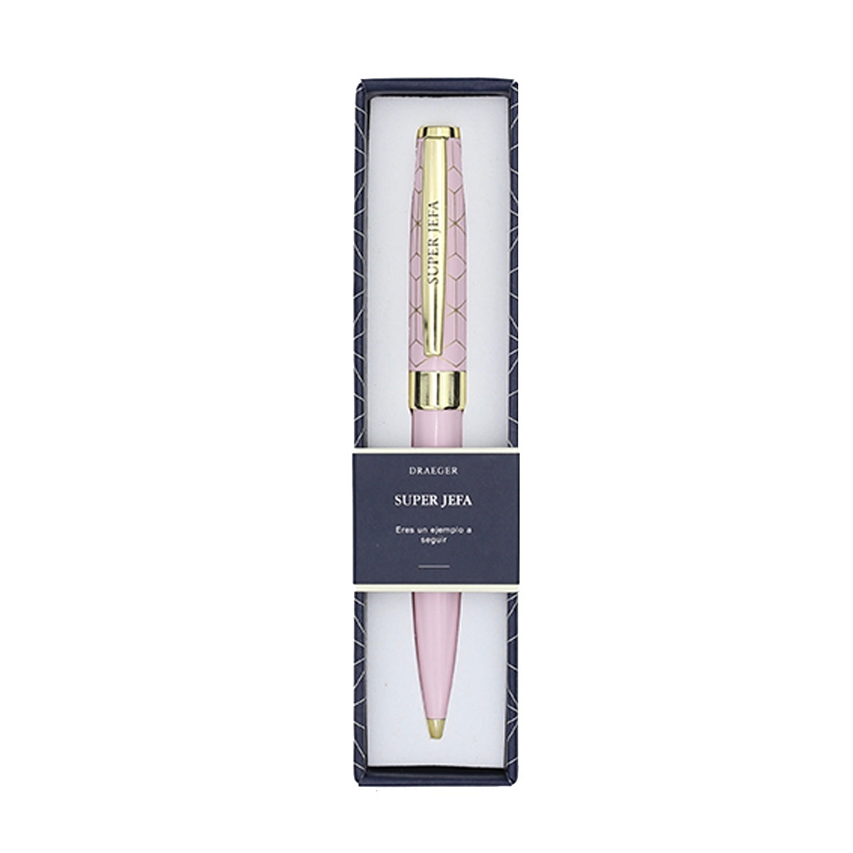 Bolígrafo SUPER JEFA Rosa y Dorado - DRAEGER