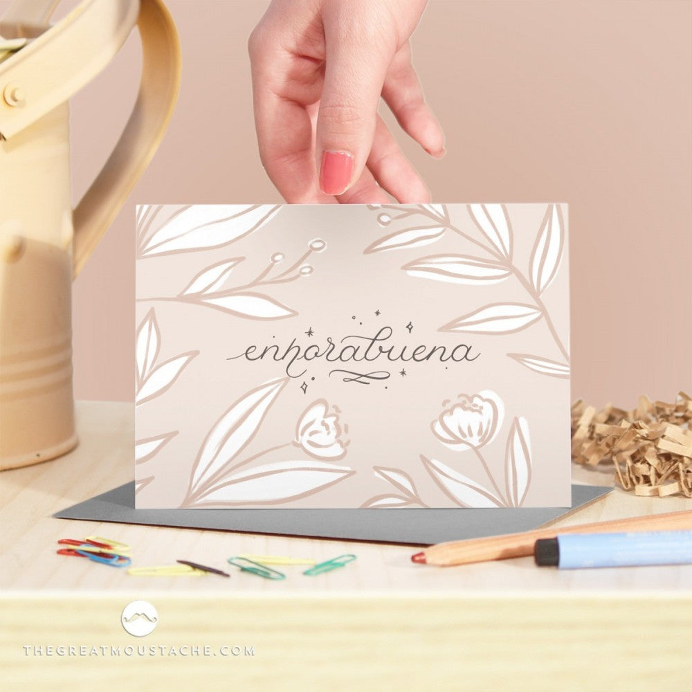 Tarjeta ENHORABUENA- The Great Moustache