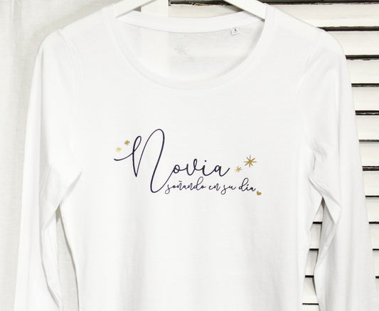 CAMISETA MANGA LARGA “NOVIA, soñando en su día”