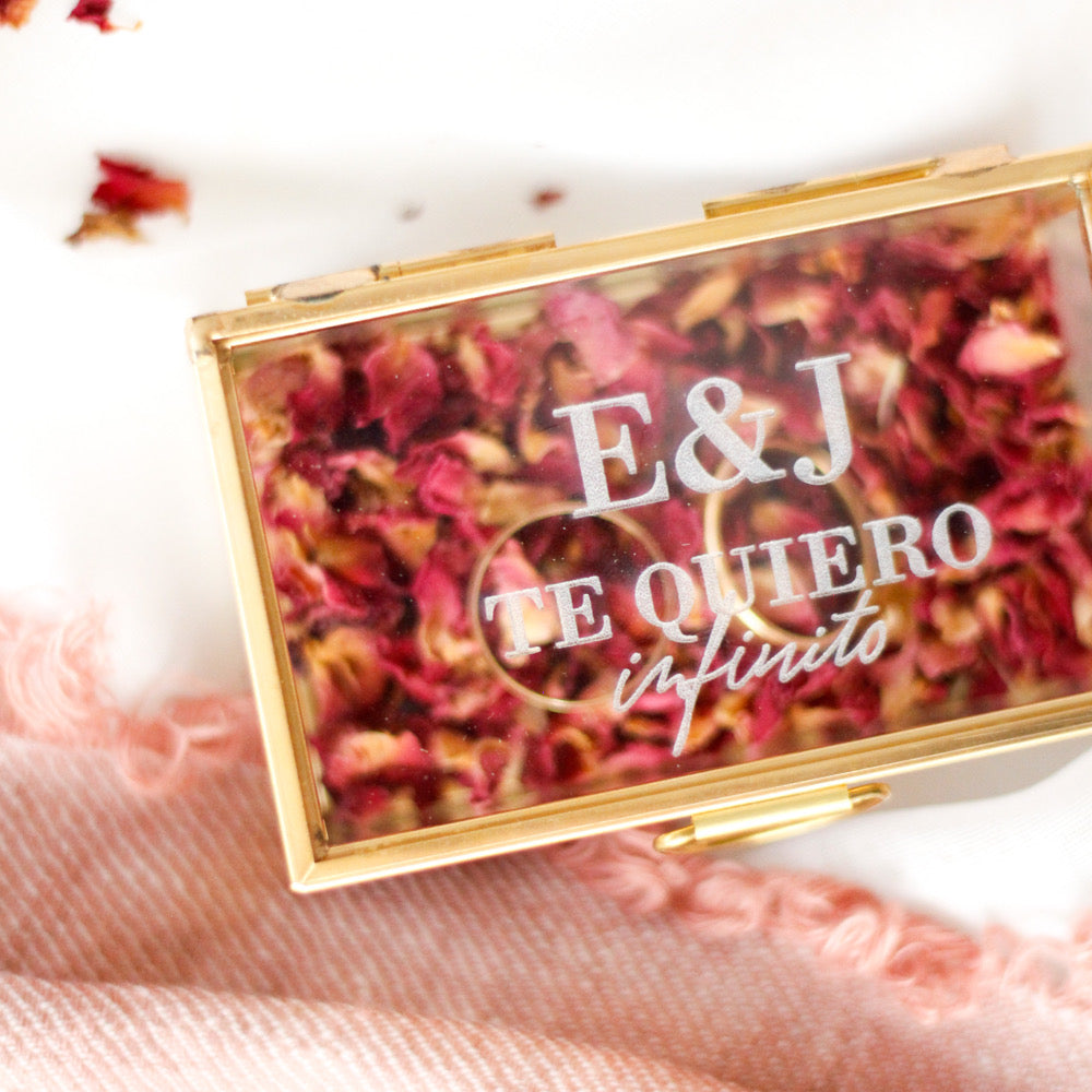 Cajita de Cristal Rectangular PERSONALIZADA- Be Love