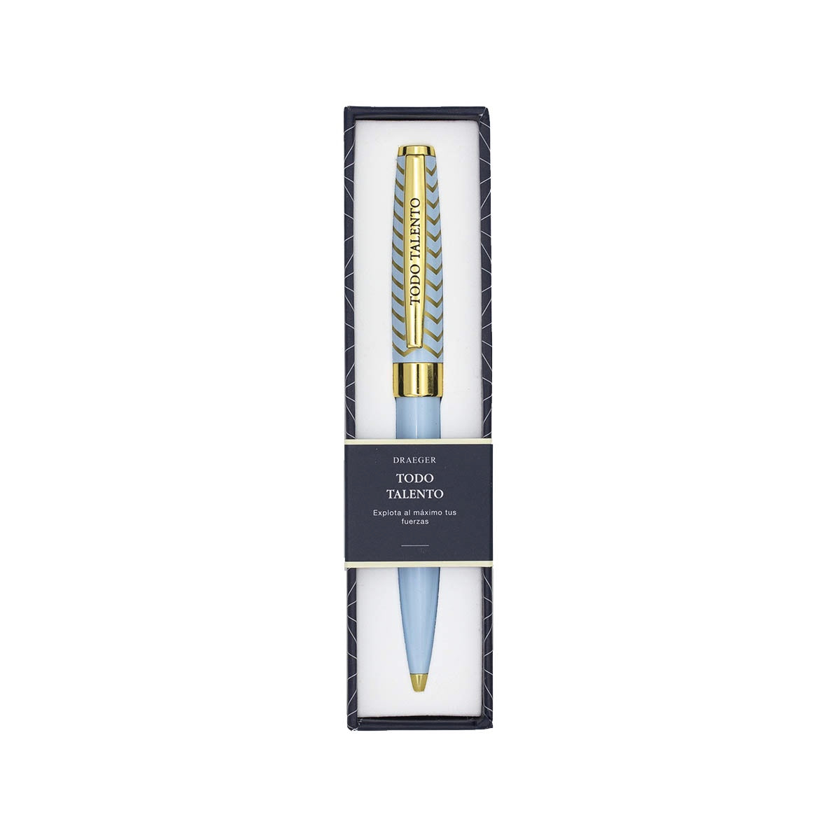 Bolígrafo TODO TALENTO Azul Pastel y Dorado - DRAE