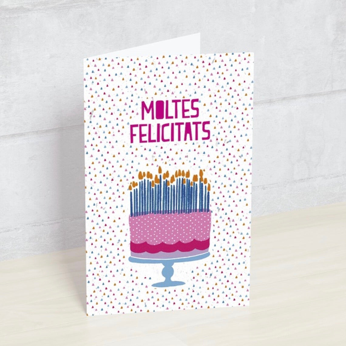 Postal - Moltes felicitats (pastís)