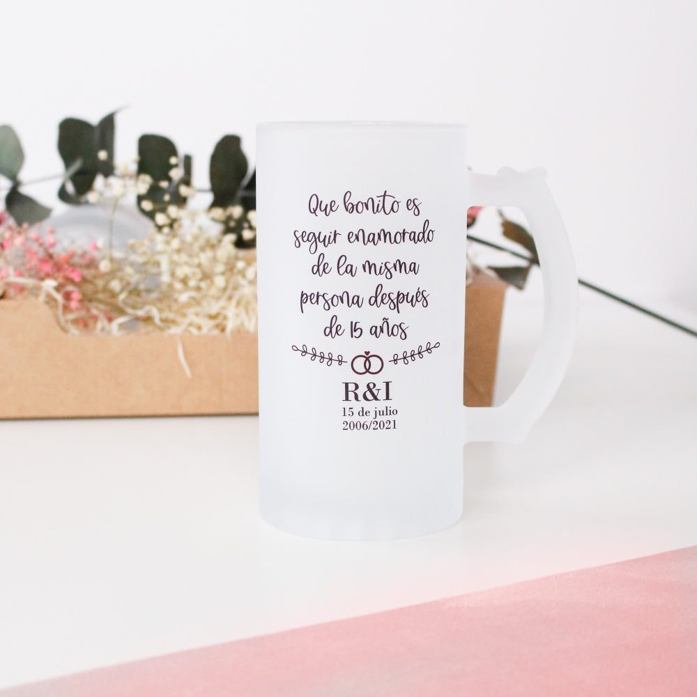 KIT PAREJA DE JARRAS ANIVERSARIO DE BODA-PERSONALIZADO