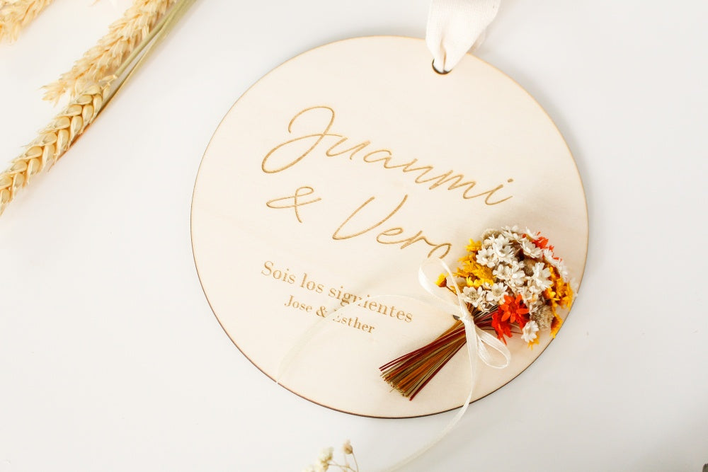 Placa de Madera Personalizable Glixia GOLD- Be Love