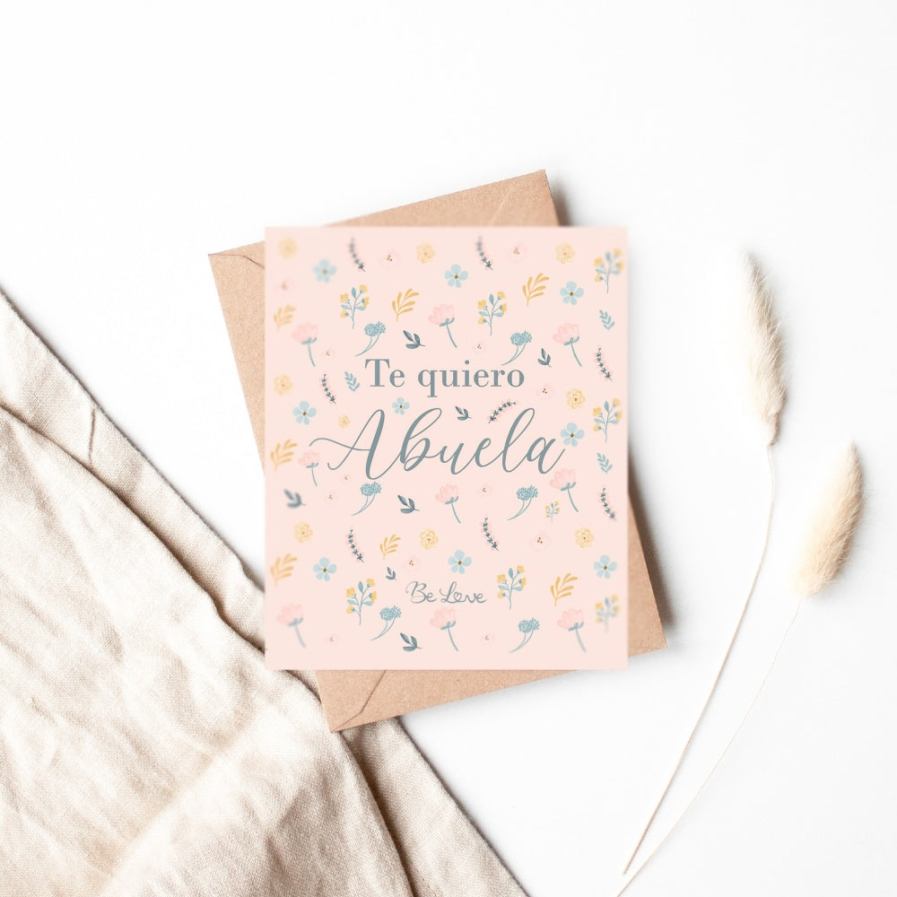 Postal Te quiero Abuela- Be Love