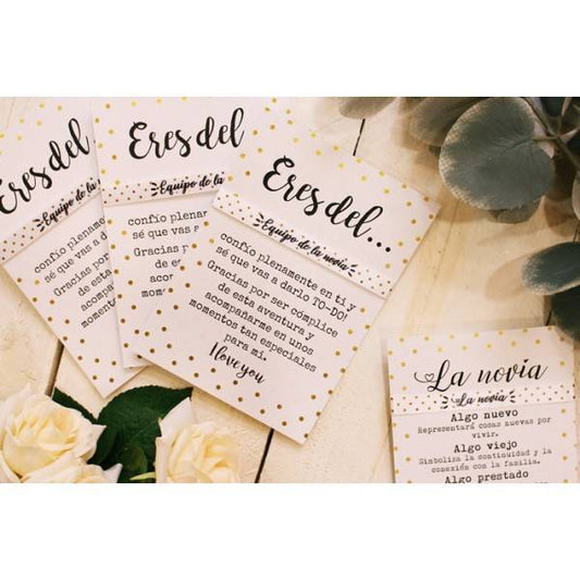 PULSERA + POSTAL " EQUIPO DE LA NOVIA" - Be Love