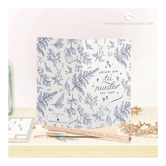 Tarjeta ÁNIMO QUE TÚ PUEDES- The Great Moustache