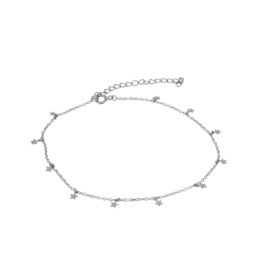 TOBILLERA ESTRELLITAS-PLATA