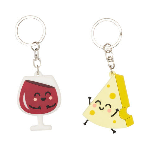 Set de 2 llaveros Mr Wonderful: Queso y Vino
