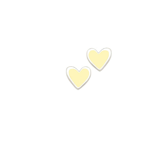 Pendientes SUPERAGATHA PASTEL CORAZÓN CREMA - ARP