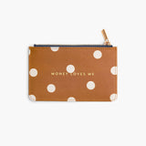 El dinero me ama. Tarjetero monedero. Canela. - CHARUCA