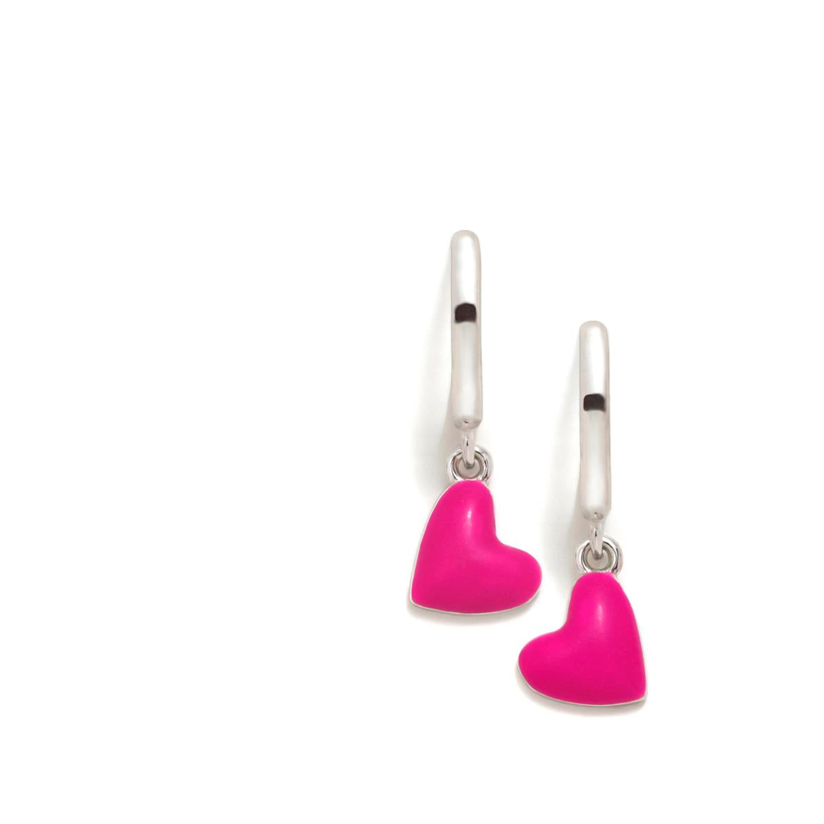 Pendientes CRIOLLAS ABC CORAZONES FUCSIA - ARP