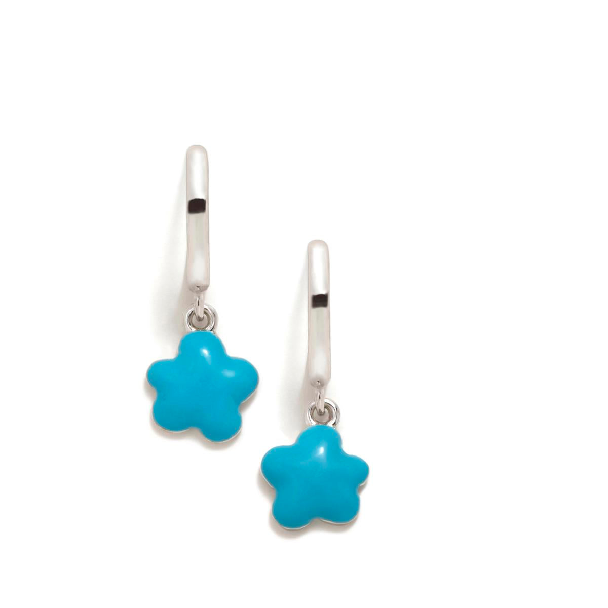 Pendientes CRIOLLAS ABC FLORES AZULES - ARP