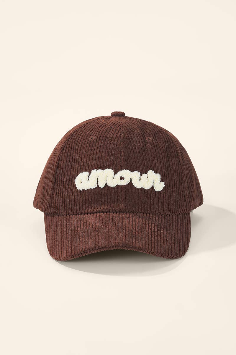 Gorra de pana Amour Marrón
