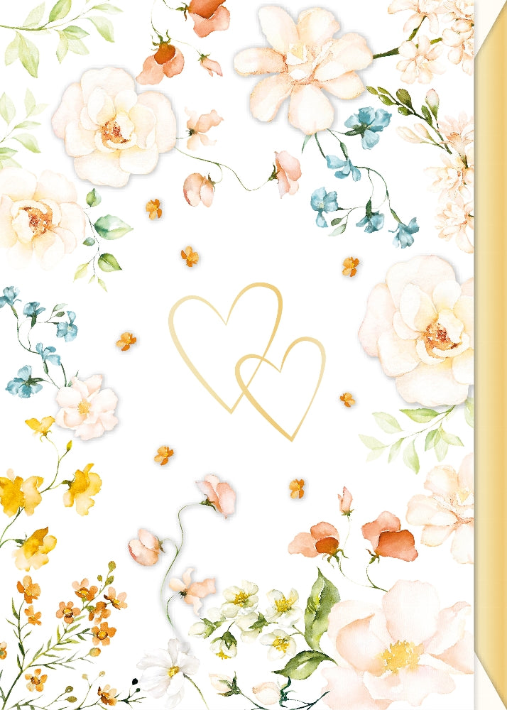 Postal FLORES CON CORAZONES Blanco - ARTEBENE