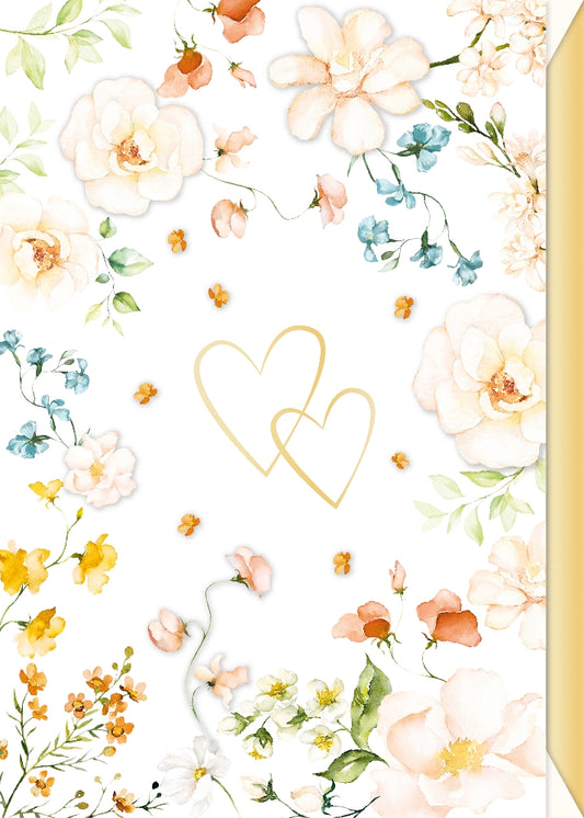 Postal FLORES CON CORAZONES Blanco - ARTEBENE