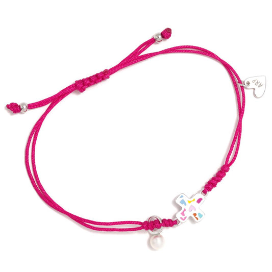 Pulsera CORDÓN FUCSIA PENÉLOPE CRUZ CORAZONES MULTICOLOR - ARP