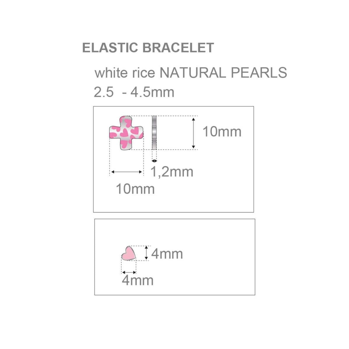 Pulsera PERLAS PENÉLOPE CRUZ CORAZONES ROSA - ARP