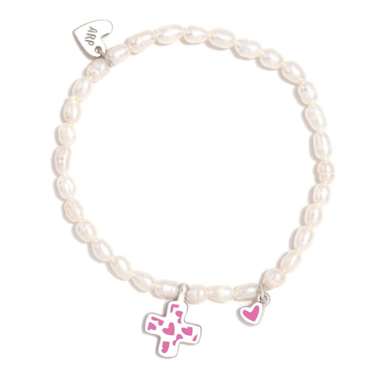 Pulsera PERLAS PENÉLOPE CRUZ CORAZONES ROSA - ARP