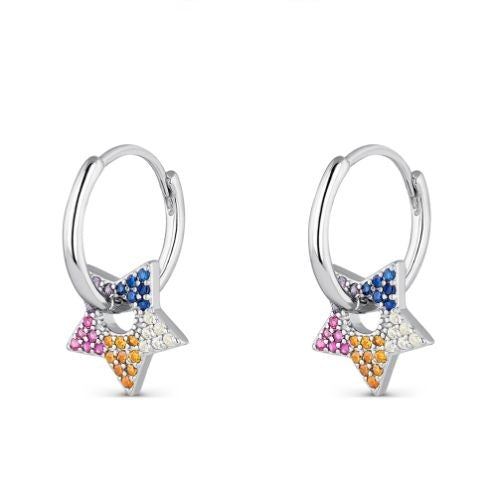 Pendientes Plata Primera Ley Color Star- Be Love