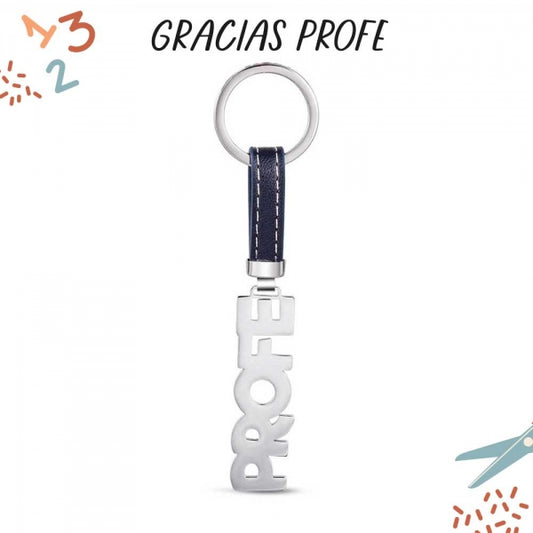 Llavero Happy de acero Profe