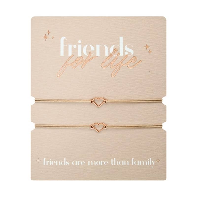 Pulsera BESTFRIENDS Acero Chapado en Oro Rosa Corazón