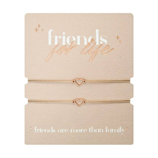 Pulsera BESTFRIENDS Acero Chapado en Oro Rosa Corazón