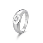 Anillo Sello Estrella-Plata Primera Ley