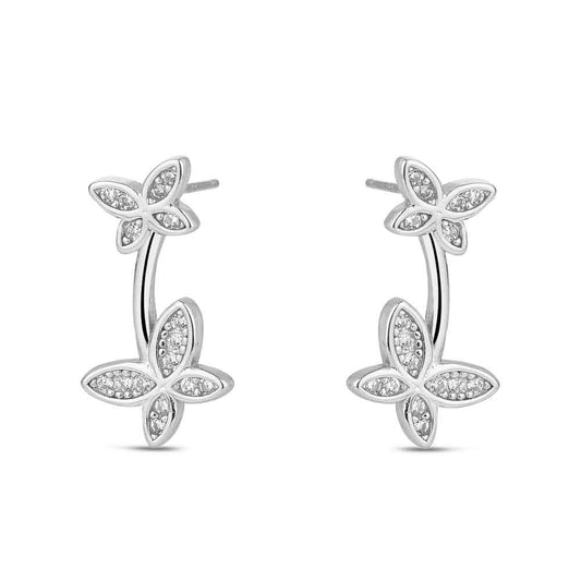 Pendiente Plata MARIPOSAS DE CIRCONITAS - Be Love