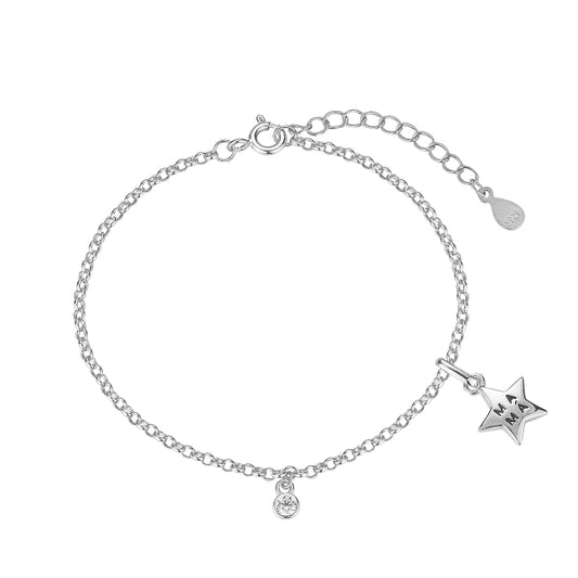 Pulsera Plata estrella Mamá