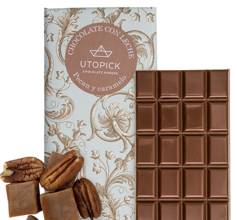 Tableta de Chocolate con Leche PECAN Y CARAMELO - UTOPICK