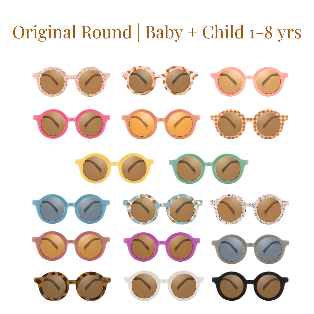 Gafas de Sol Redondas Sostenibles Originales | Polarizadas Flexibles de Base Biológica GRECH & CO 3-10 AÑOS