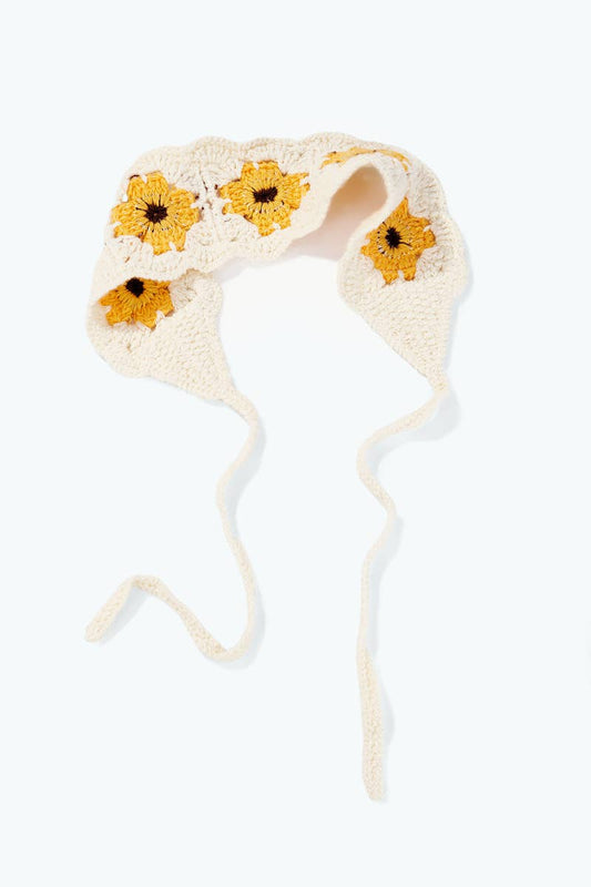 Banda de crochet con Girasoles