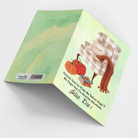 Postal: Parece que la vida me debía algo… - HAPPY MOTS