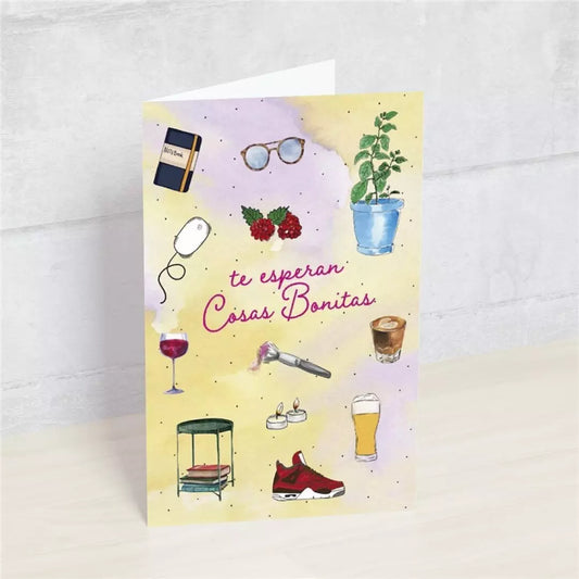 Postal: Te esperan cosas Bonitas - HAPPY MOTS