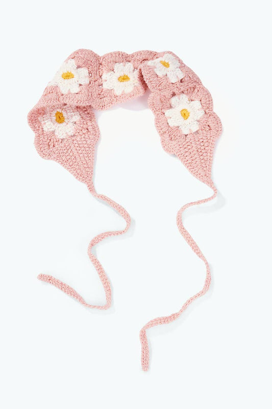 Banda de crochet con flores