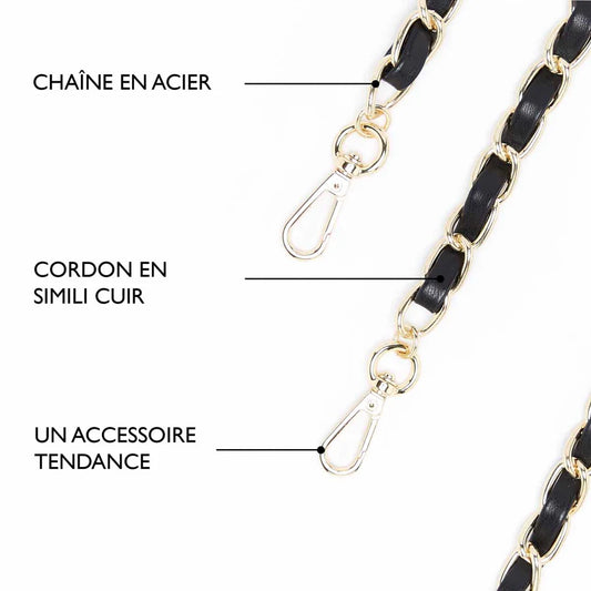 Cadena Para Teléfono LARGA DORADO Y NEGRO - DRAEGER
