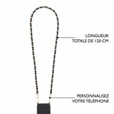 Cadena Para Teléfono LARGA PLATA Y NEGRO - DRAEGER