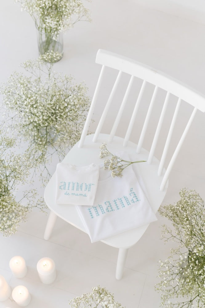Camiseta Mamá- Vichy Mint