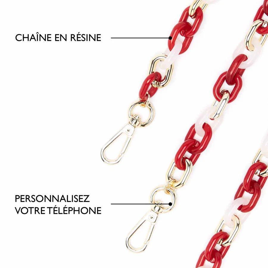 Cadena Para Teléfono LARGA MULTICOLOR ROJO- DRAEGER