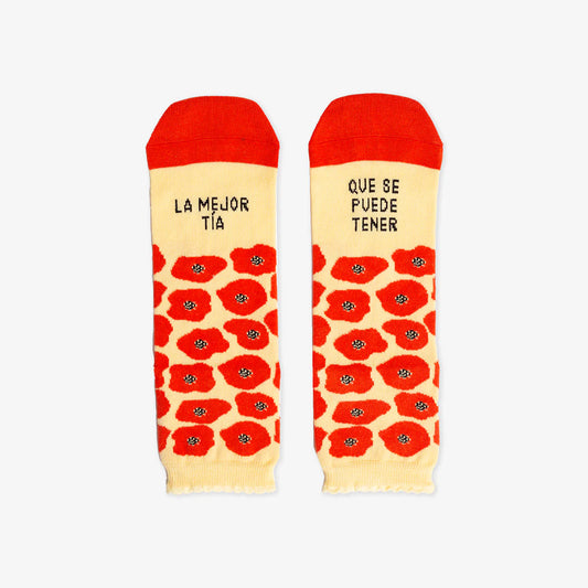 Calcetines "La mejor tía que se puede tener" flores Fam - UO