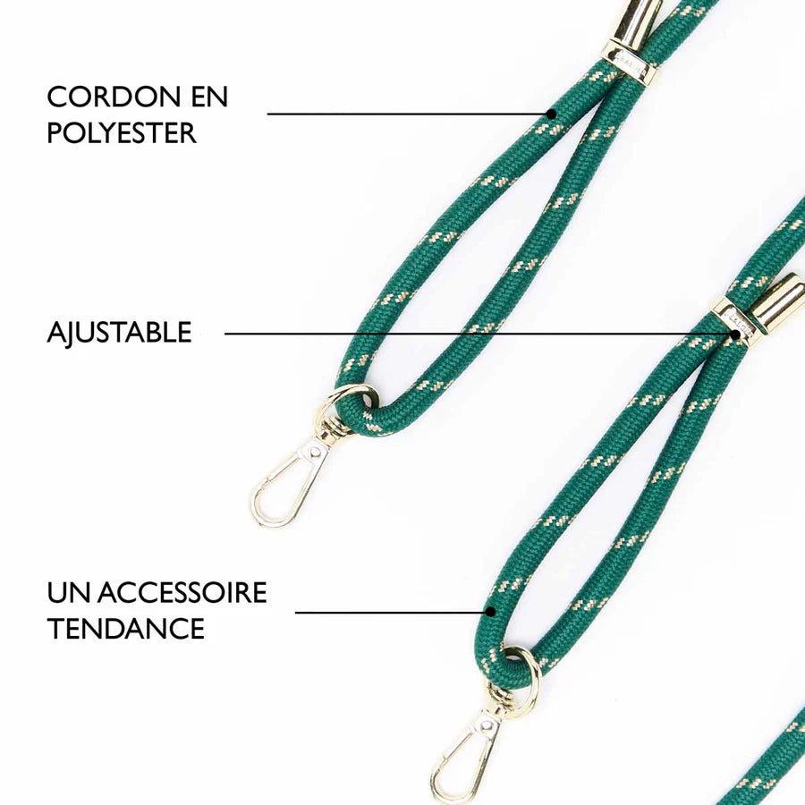 Cordón Para Teléfono LARGO VERDE Y DORADO - DRAEGER